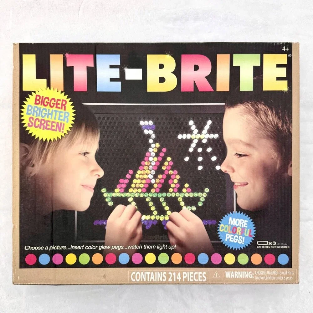 Lite-Brite w/Bigger Brighter Screen & 10 Templates Hasbro 2018 100% Playable